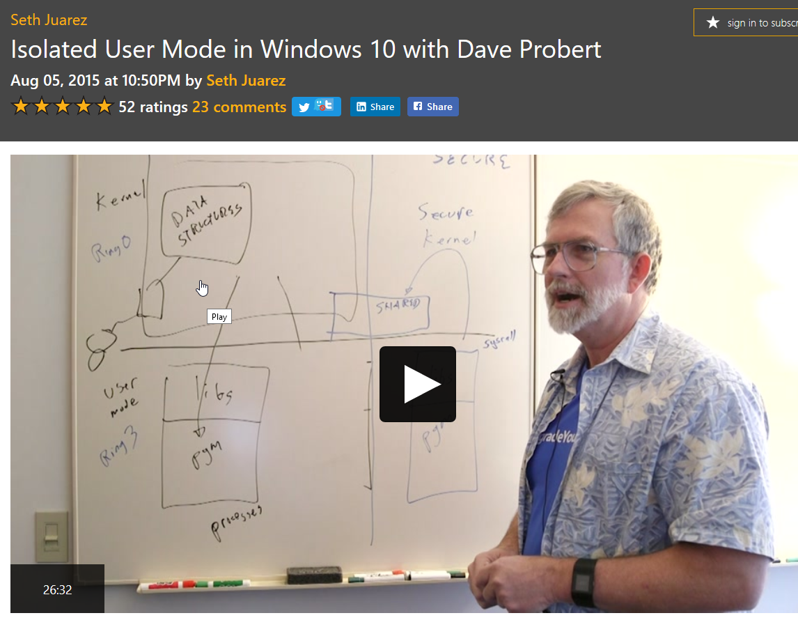 Isolated User Isolated User Mode Processes and Features in Windows 10 with Dave ...